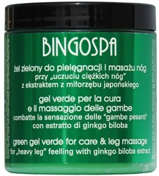 BingoSpa żel zielony do pielęgnacji i masażu nóg z ekstraktem z miłorzębu japońskiego 250g