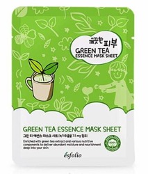 ESFOLIO Green Tea Essence Mask Sheet Kojąca maska w płachcie 23ml