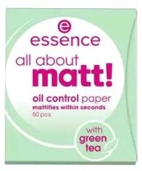 Essence All About Matt Green Tea Bibułki Matujące 50 sztuk
