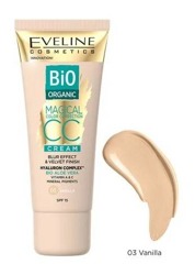 Eveline Cosmetics BIO Organic Krem Magical CC z mineralnymi pigmentami SPF15  03 vanilla 30ml