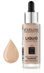 Eveline Cosmetics Liquid Control HD Matujący podkład do twarzy - 030 Sand Beige 30ml