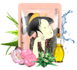 MITOMO maska UKIYO-E Matcha+Kwiat Camelli Maska z ekstraktem z zielonej herbaty matcha i wyciągiem z kwiatów camelii japońskiej 25g