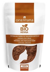 Orientana Bio henna do włosów karmelowy brąz 50g