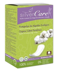 Silver Care Wkładki higieniczne o anatomicznym kształcie - 100% organicznej bawełny 30szt