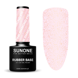 SunOne  Rubber Base Kauczukowa baza hybrydowa Pink Diamond #16 5g