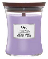 WoodWick świeca średnia Amethyst&Amber 275g