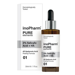 inoPharm PURE elements 2% Salicylic Acid + HA Peeling do twarzy z 2% kwasem salicylowym i kwasem hialuronowym 30ml