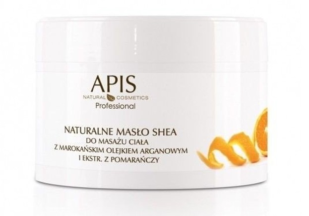 APIS Professional - Naturalne masło shea do masażu z marokańskim olejkiem arganowym i ekstraktem z pomarańczy 200 g
