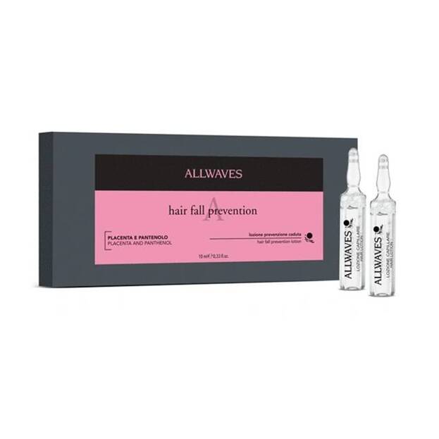 Allwaves Hair Fall Prevention Lotion - Ampułki zapobiegające wypadaniu włosów z placentą i pantenolem 12x10ml