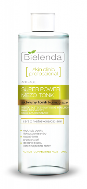 Bielenda Skin Clinic Professional Super Power Mezo Tonik - Aktywny tonik korygujący, 200 ml