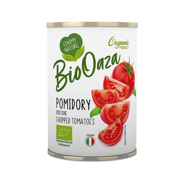 BioOaza Pomidory konserwowe krojone BIO 425 ml
