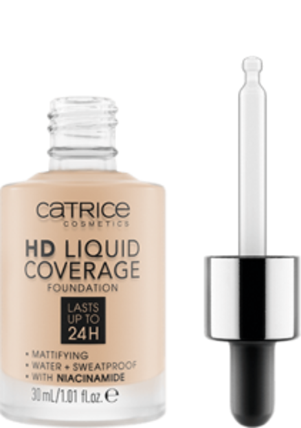 Catrice HD Liquid Coverage Płynny podkład kryjący - 010 Light Beige 30ml