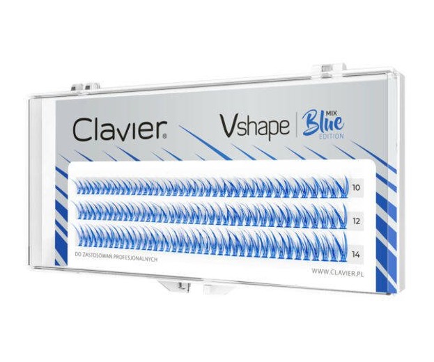 Clavier V-SHAPE Colour Edition Kolorowe Kępki rzęs MIX 10.12.14 BLUE