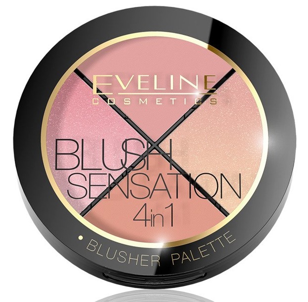 Eveline Cosmetics Blush Sensation Paleta róży do modelowania 4w1