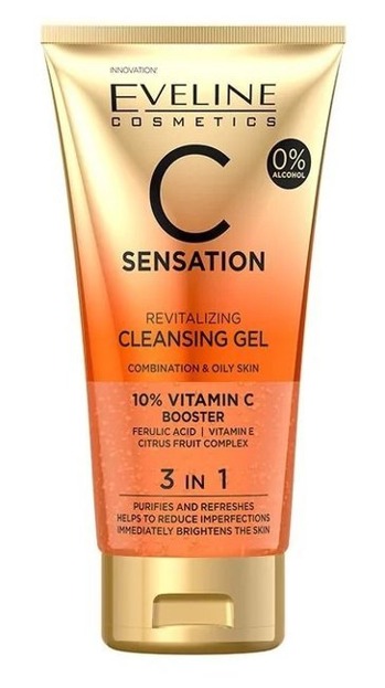 Eveline Cosmetics C-SENSATION Żel do mycia twarzy 3w1 150ml