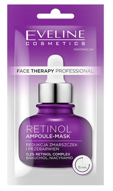 Eveline Cosmetics Face Therapy Professional maska redukująca zmarszczki i przebarwienia Retinol