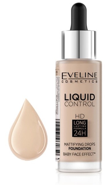 Eveline Cosmetics Liquid Control HD Matujący podkład do twarzy - 005 Ivory 30ml