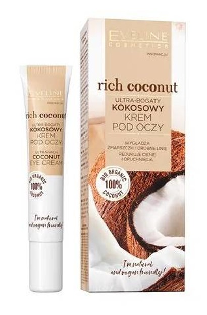 Eveline Cosmetics Rich Coconut Ultra-bogaty kokosowy krem pod oczy 20ml