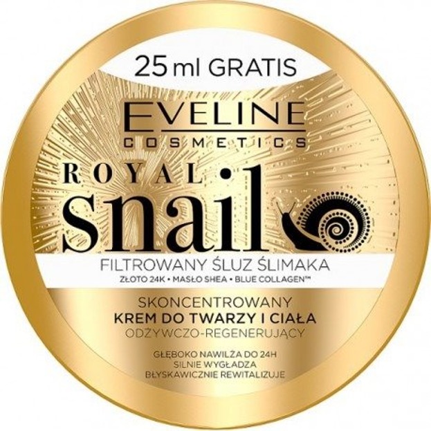 Eveline Cosmetics Royal Snail Skoncentrowany krem do twarzy i ciała 200ml