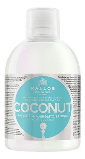 Kallos COCONUT Odżywczo-wzmacniający szampon do włosów z olejkiem koksowym 1000ml 