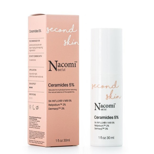 Nacomi Next Level Second Skin Ceramides 5% Serum do twarzy z ceramidami 5% 30ml